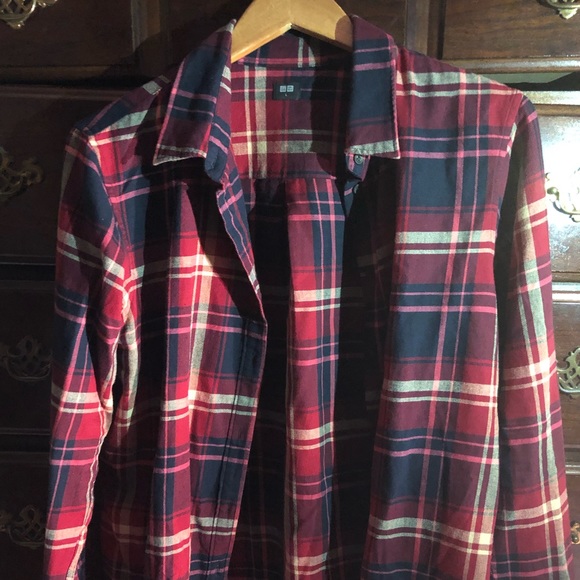 Women Large Uniqlo Flannel - Picture 4 of 7